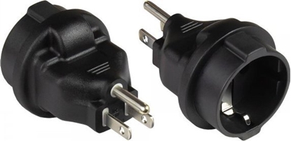 Attēls no Alcasa Alcasa PA-4502S adapter wtyczek zasilajcych Typu B Typu F Czarny