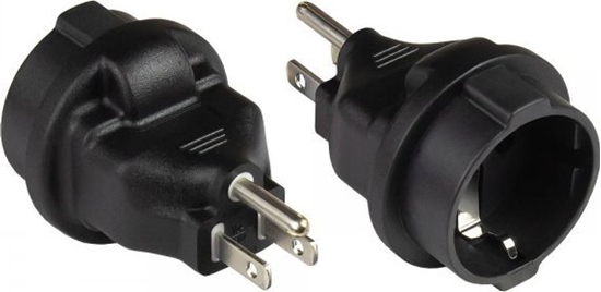 Picture of Alcasa Alcasa PA-4502S adapter wtyczek zasilajcych Typu B Typu F Czarny