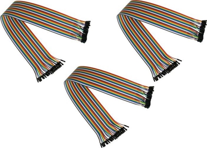Attēls no Alcasa kabelmeister Jumper Wire 40-Pin Bu-Bu 3er-Set 20cm