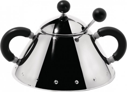 Изображение Alessi Sugar Bowl with Spoon black 9097 B