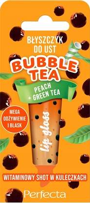 Изображение Alkotest PERFECTA_Bubble Tea byszczyk do ust Peach + Green Tea 10g
