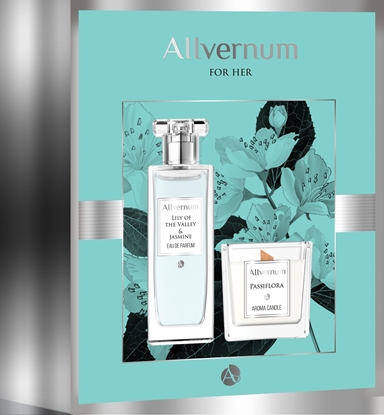 Attēls no Allverne  Zestaw dla kobiet Edp Lilly&Jasmine 50ml+wieca Passiflora 100g