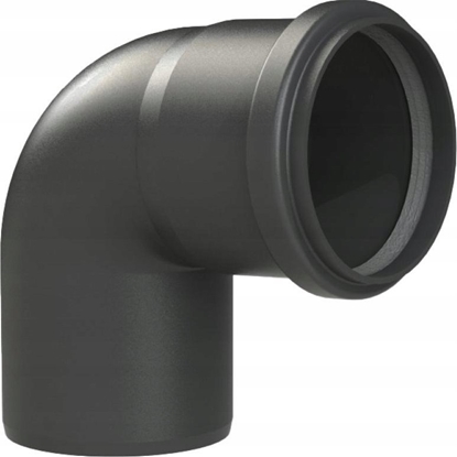 Picture of Almeva STARR Kolano 87° DN60 UV Stabilne Czarne