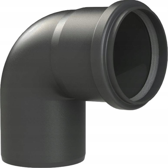 Picture of Almeva STARR Kolano 87° DN80 UV Stabilne Czarne