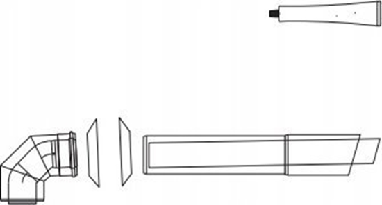 Изображение Almeva ZUB Zestaw odprowadzania spalin przez cian LIK DN80/125