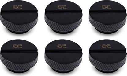 Attēls no Alphacool Alphacool Eiszapfen Verschlussschraube G1/4, schwarz -6er Pack