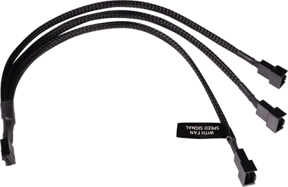 Изображение Alphacool Alphacool Y-Splitter 4-Pin auf 3x 4-Pin PWM 30cm - schwarz