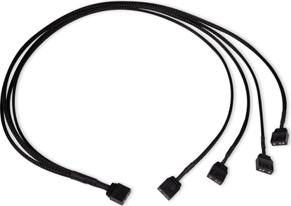 Изображение Alphacool Alphacool Y-Splitter aRGB 3-Pin auf 4x 3-Pin 60cm - schwarz