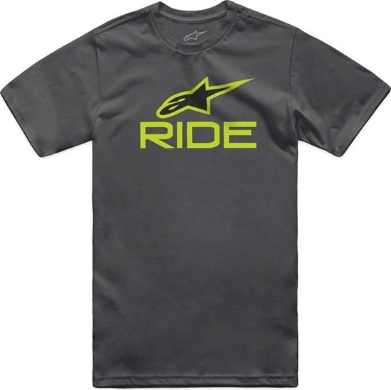 Picture of Alpinestars T-shirt ALPINESTARS RIDE 4.0 CSF TEE, Charcoal/Lime/Black Rozmiar: M