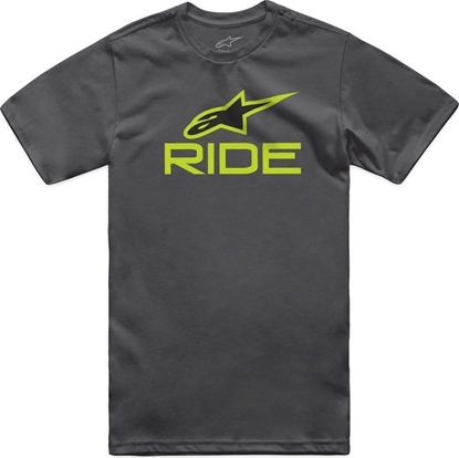 Picture of Alpinestars T-shirt ALPINESTARS RIDE 4.0 CSF TEE, Charcoal/Lime/Black Rozmiar: XXL