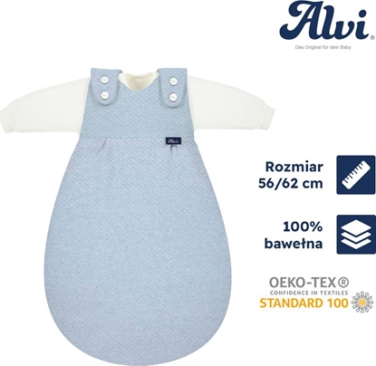 Attēls no Alvi ALVI Baby-Mäxchen, piworek - tkanina specjalna - 3-czsciowy Quilt aqua 56/62