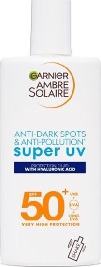 Изображение Ambre Solaire Super UV fluid ochronny do twarzy przeciw przebarwieniom SPF50+ 40ml