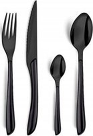 Изображение Amefa Amefa Lumino 1422 - 16 pcs Bestik sæt  (Bright Black PVD  Black handle)