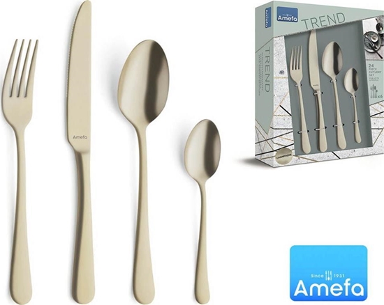 Picture of Amefa Zestaw sztuców Amefa 1410 Trend 24 sztuki komplet dla 6 osób zoto szampaskie