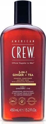 Picture of AMERICAN CREW_3-in-1 Ginger + Tea szampon + el pod prysznic + odywka w jednym 450ml