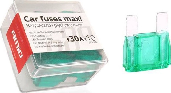 Изображение AMiO Bezpieczniki samochodowe MAXI 10szt 30A