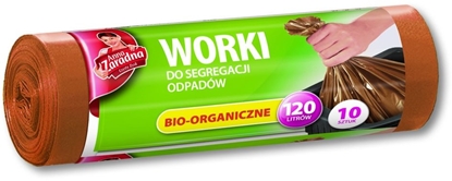 Picture of Anna Zaradna AZ Worki do segregowania BIO LDPE 120L 10SZT. BRZOWE  (AZ1-WNS-7027)