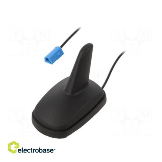 Picture of Antenna; SHARK; AM,FM; Opel GM; black; 12VDC; Kind: RG174; 87÷108MHz