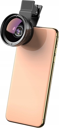 Изображение Apexel Zestaw 2w1 Obiektyw Filtr Makro 12.5x Oraz Wide Angle 0.45x Do Telefonu / Apl-0.45wm