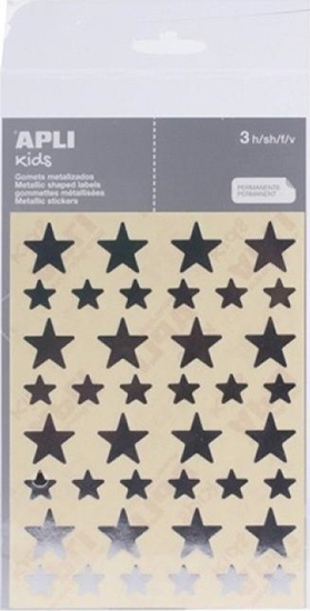 Picture of Apli Naklejki APLI, gwiazdki, 120 szt., zawieszka, srebrne