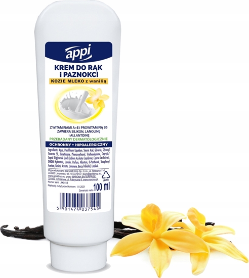 Picture of Appi Appi Ochronny krem do rk i paznokci Kozie mleko z wanili