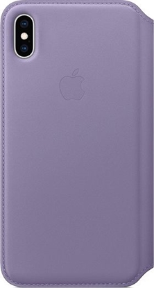 Изображение Apple Etui skórzane folio iPhone XS Max - liliowe