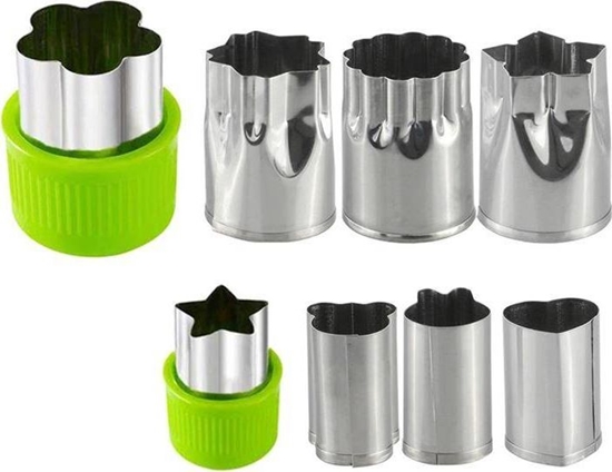 Picture of Aptel AG317D WYKRAWACZE DO OWOCÓW I WARZYW FORMY 8 szt srebrny + zielony