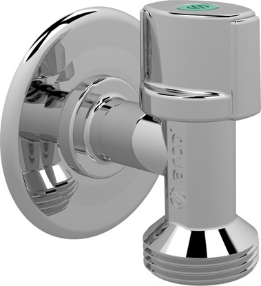 Attēls no Arco zawór ktowy L-94, pralkowy, antykamienny 1/2GZ x 3/4GZ, z rozet, pokrto NOVA z ABS [100]