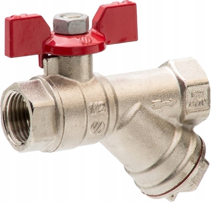 Attēls no Arco Zawór kulowy z filtrem skonym 1/2 z motylkiem PN30 SENA