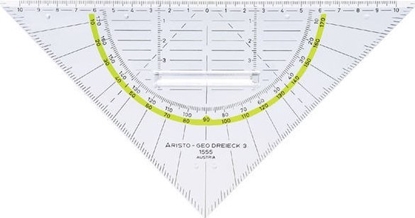 Attēls no ARISTO Geodreieck 22,5cm Facette und Tuschenoppen 10Stk.