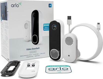 Attēls no Arlo ARLO ESSENTIAL 2 Video Doorbell 2K With Chime V2 BNDL