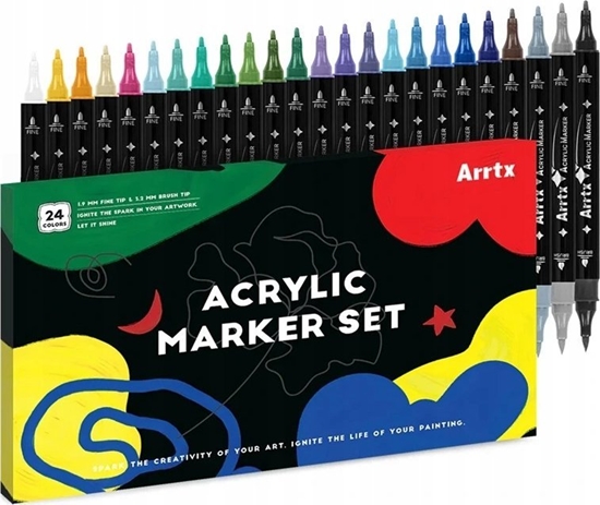 Изображение ARRTX Akriliniai markeriai - flomasteriai ARRTX, 24 spalv