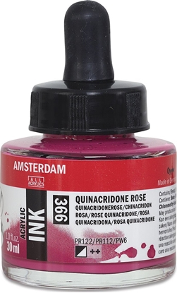 Attēls no Artequipment Amsterdam Acrylic Ink Bottle Quinacridone Rose 366