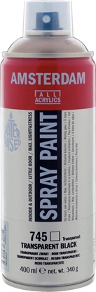 Attēls no Artequipment Amsterdam Spray Paint Black Transparent 745