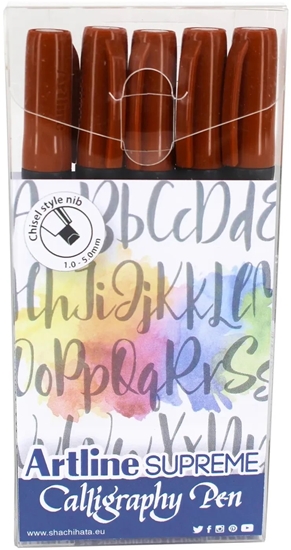 Picture of Artline Artline Supreme Calligraphy Pen 5/set sepia