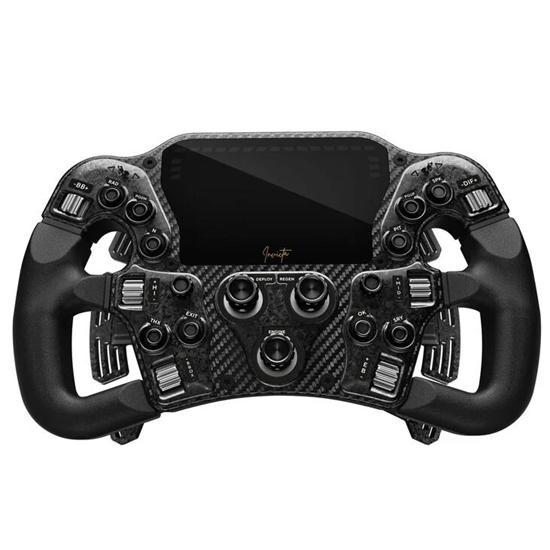 Picture of Asetek SimSports Invicta Formula Lenkrad, 4,3-Zoll-LCD, USB-C - Black on Black Edition