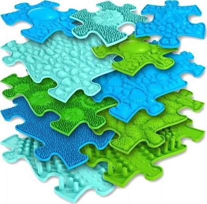 Picture of Askato Mata podogowa sensoryczna Basic set blue/green 11 elementów MFK-064