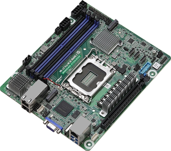 Picture of ASRock Mainboard W680D4ID-2T/G5/X550 mini-DTX gniazdo 1700 DDR5-only Single