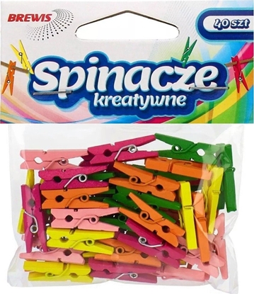Изображение Astra Mini klamerki spinacze kolorowe 2.5 cm 40 szt Brewis