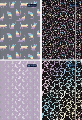 Изображение Astra Teczka z gumk A4 Holograficzna dziewczca Astra