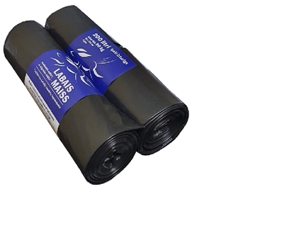 Picture of Atkritumu maisi LABAIS MAISS LDPE, 200l, melni, 82x120cm, īpaši izturīgs, 60mk, 5gab