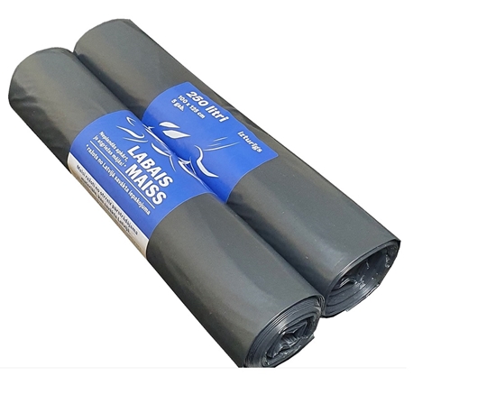Picture of Atkritumu maisi LABAIS MAISS LDPE, 250l, melni, 100x125cm, 40mk, 5gab