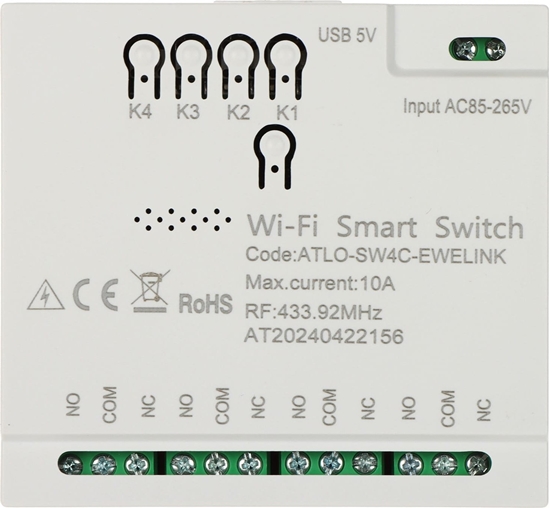 Picture of Atlo INTELIGENTNY PRZECZNIK ATLO-SW4C-EWELINK Wi-Fi, eWeLink