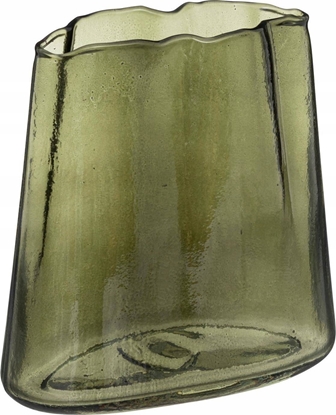 Изображение Atmosphera Wazon na kwiaty z zielonego szka, nieregularna forma, 20 cm