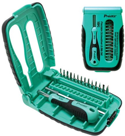 Изображение Atsuktuvo ir antgaliu komplektas 15 daliu SD-9804 Pro'sKit