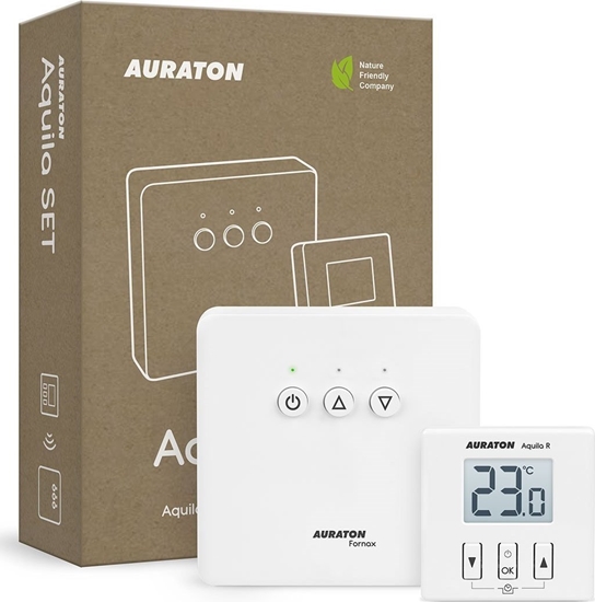 Picture of Auraton AURATON Aquila SET - Dobowy, bezprzewodowy regulator temperatury ze sterownikiem urzdzenia grzewczego (zestaw), (nastpca modelu 200RT)
