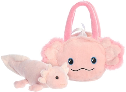 Picture of AURORA Fancy Pals plush toy axolotl in a bag, 20 cm