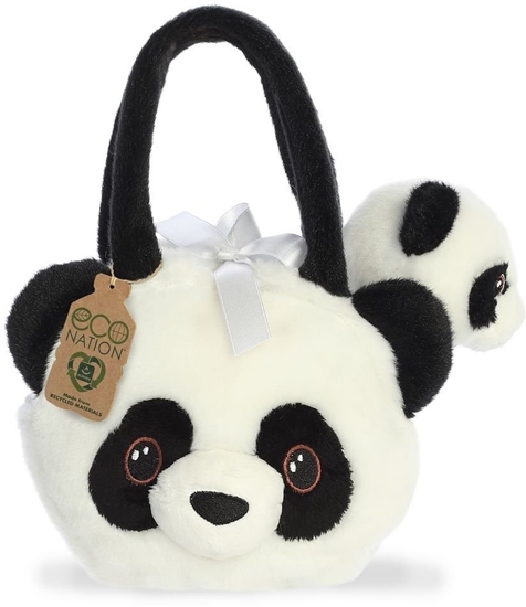 Picture of AURORA Fancy Pals plush toy panda in a bag, 20 cm
