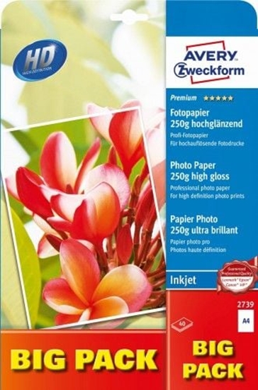 Изображение Avery Dennison Avery - fotopapir - 40 ark - A4 - 270