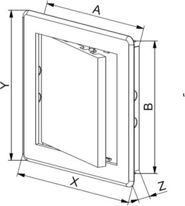 Picture of AWENTA Awenta DT13CZ drzwiczki rewizyjne plastikowe czarne